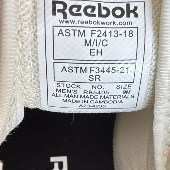 Reebok White Work Fusion Flexweave Athletic/Work Shoes - Picture 3 of 9